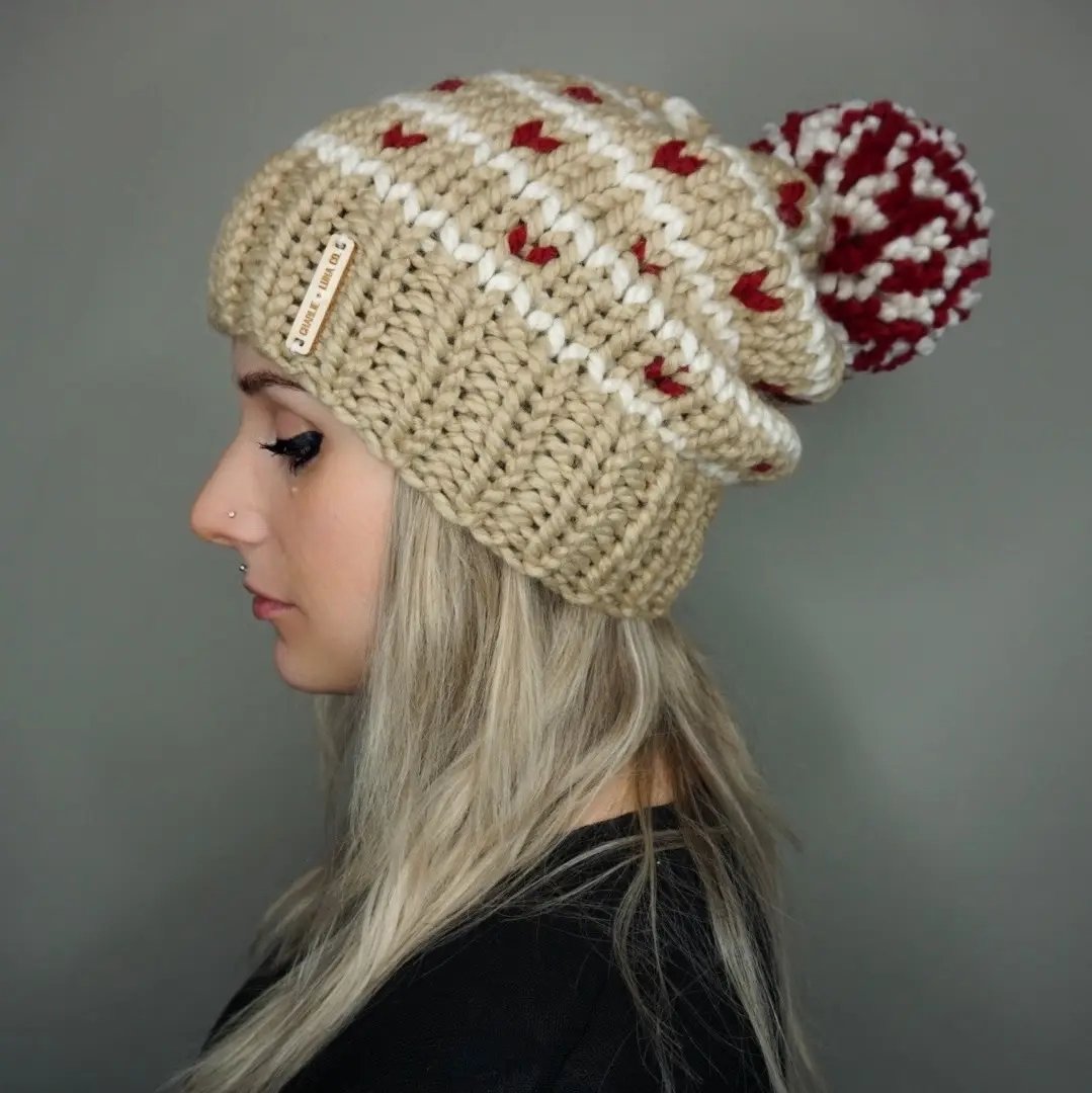 Knit beanie hats