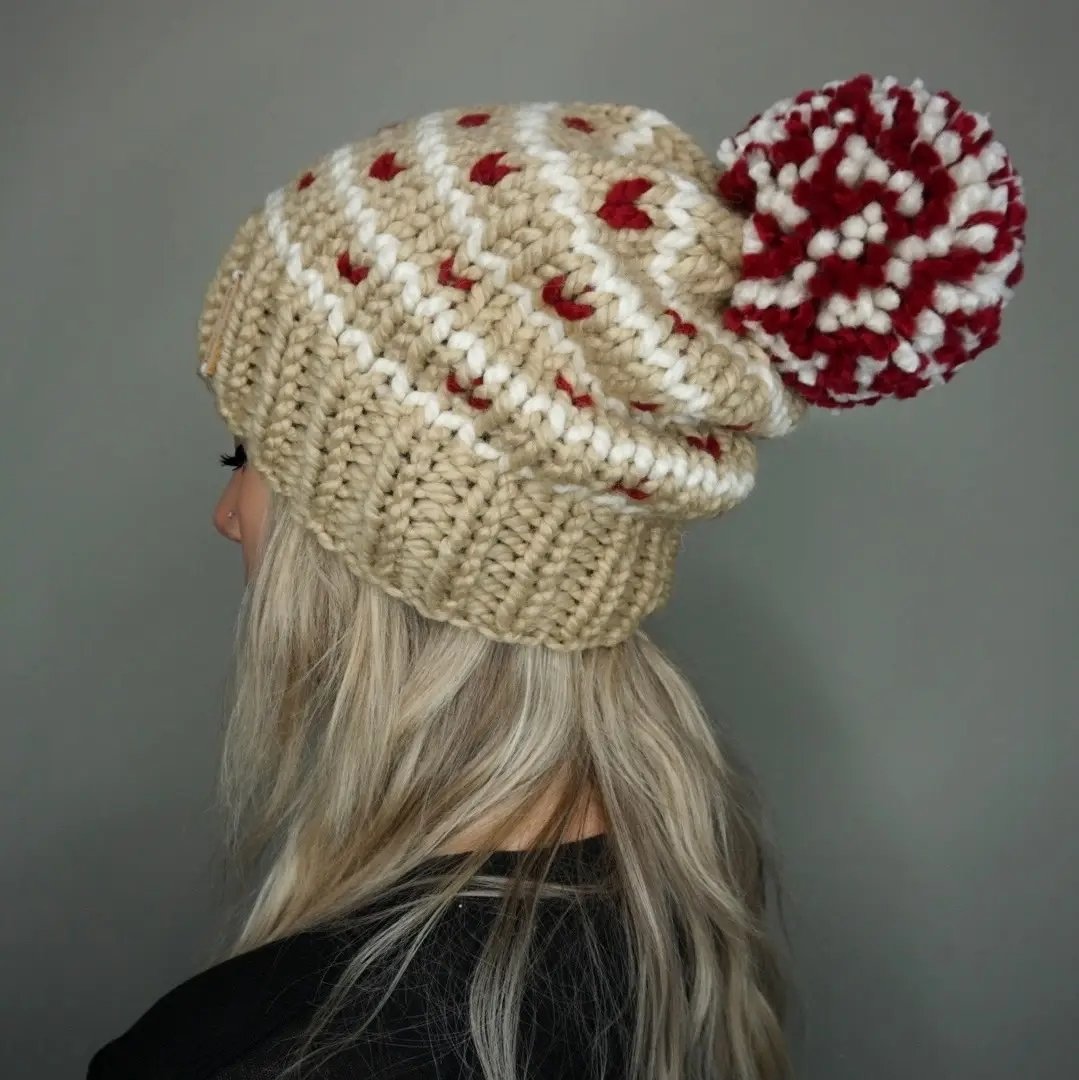 Knit beanie hats