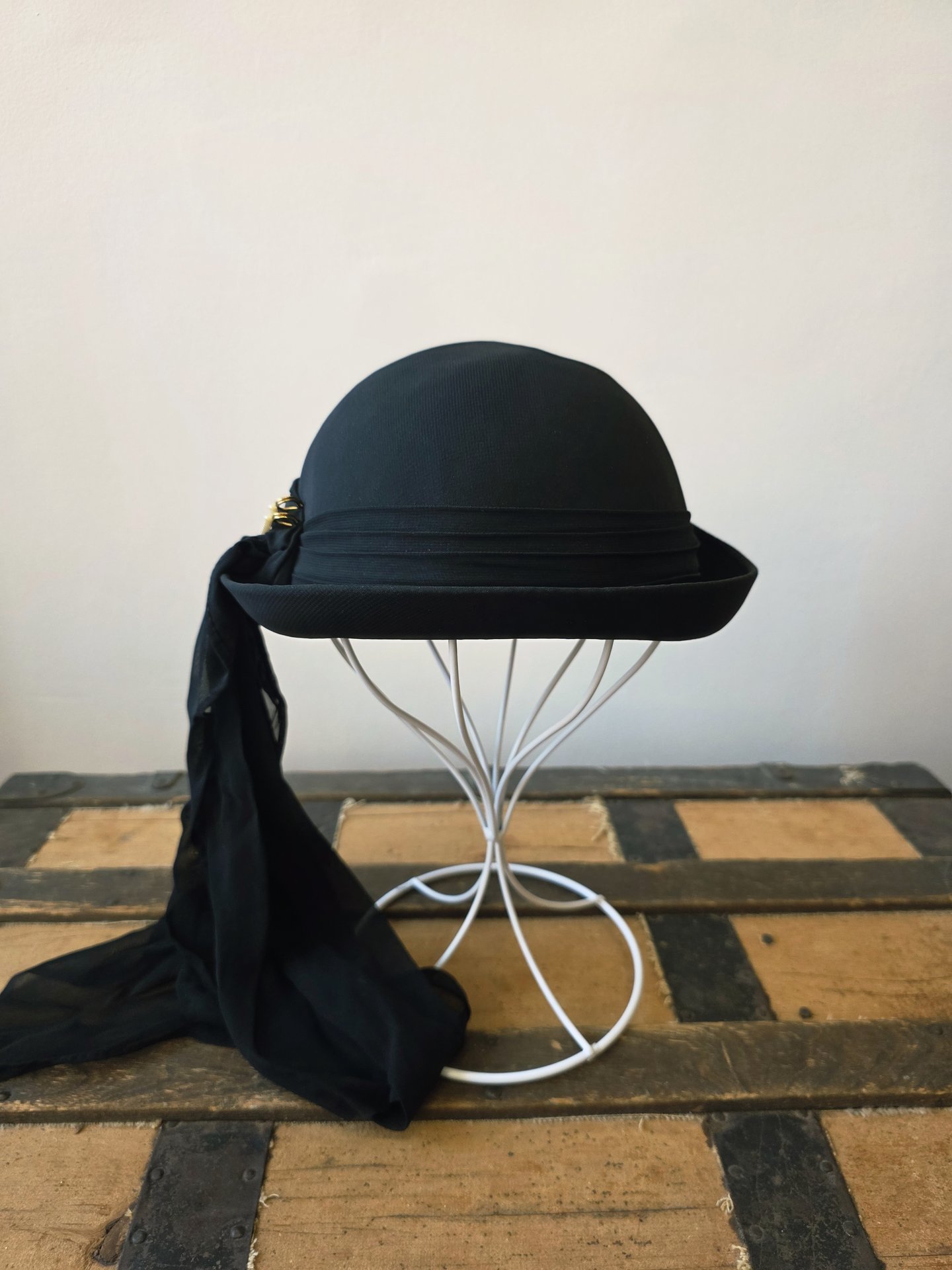 1940 Lan-O-Rex NY black wool bowler hat