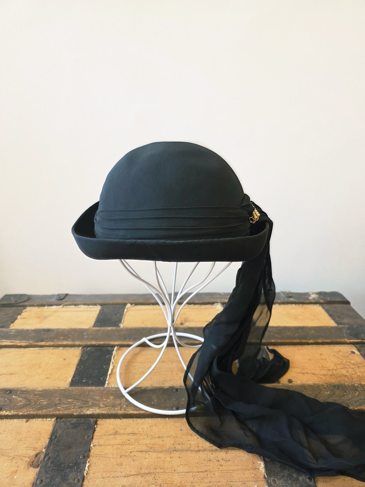 1940 Lan-O-Rex NY black wool bowler hat