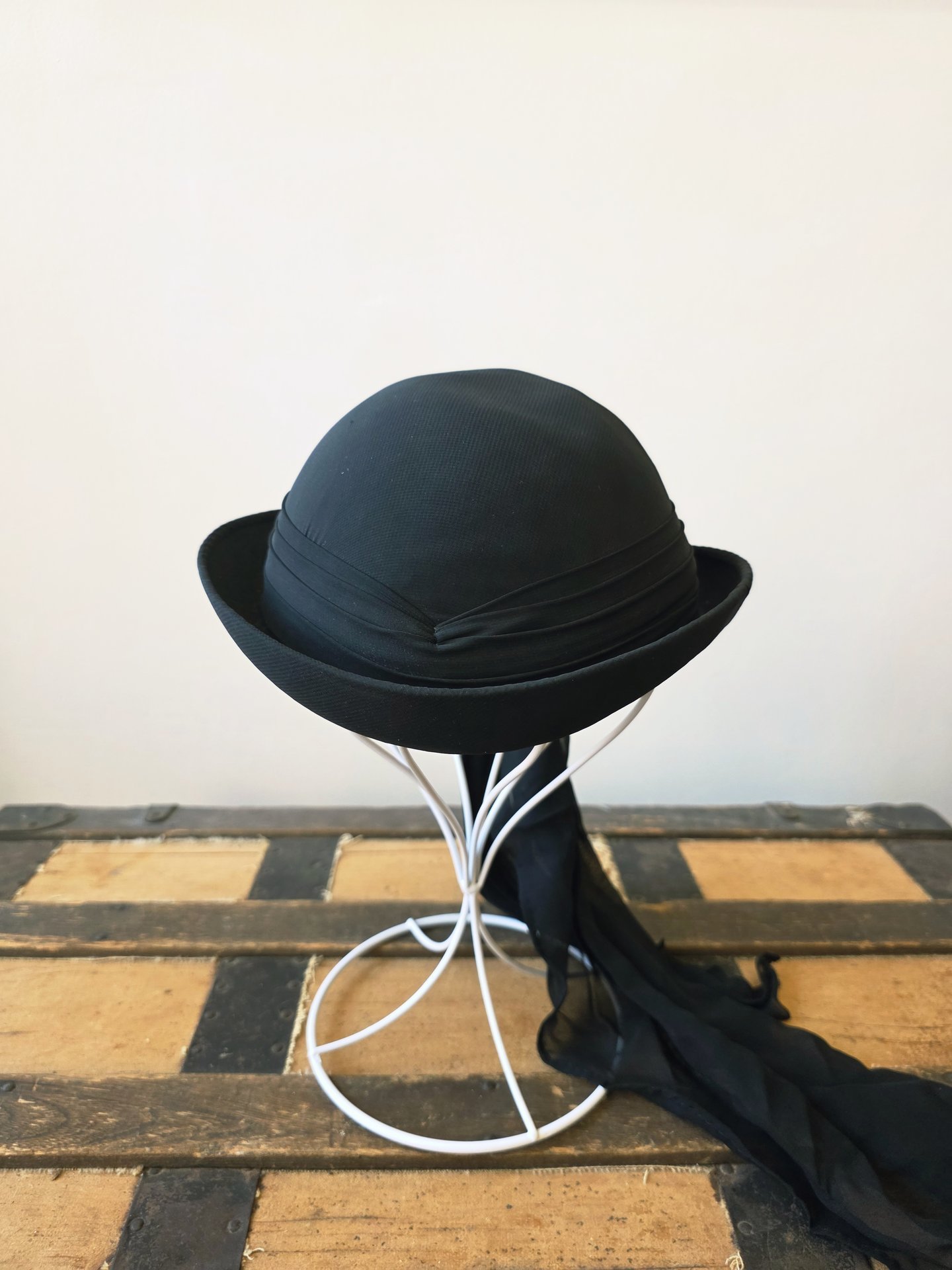 1940 Lan-O-Rex NY black wool bowler hat