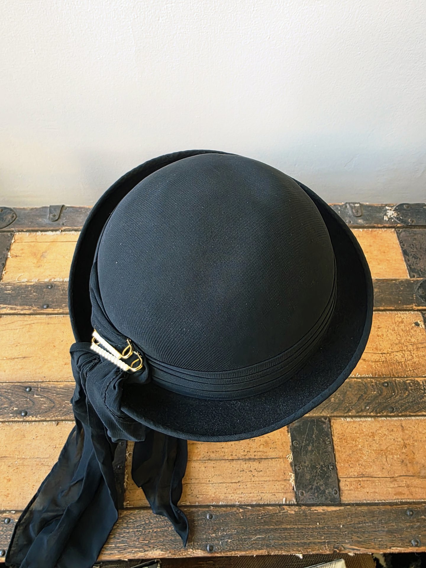 1940 Lan-O-Rex NY black wool bowler hat