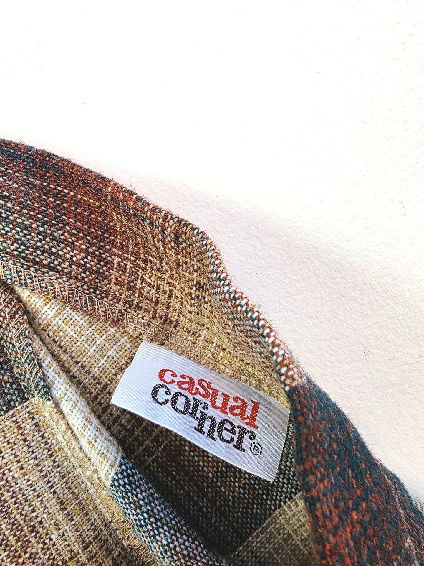 1970 Casual Corner plaid wool pleated skirt, small