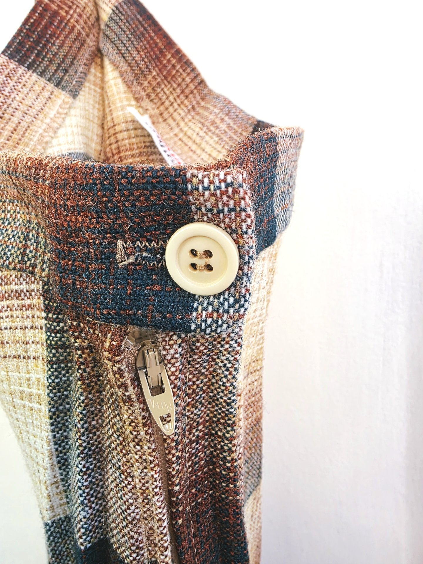 1970 Casual Corner plaid wool pleated skirt, small