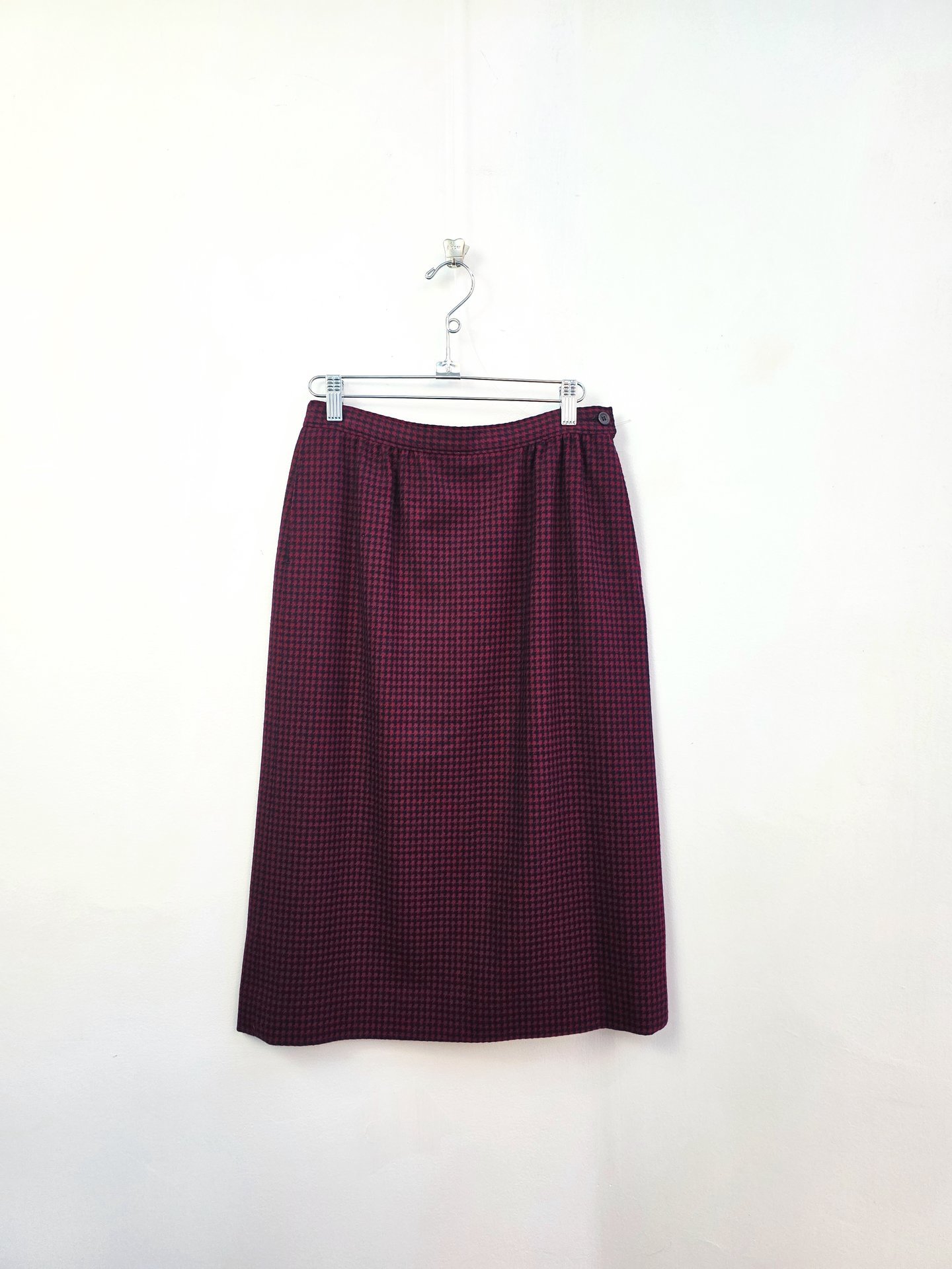 1980 Pendleton houndstooth wool pencil skirt, small