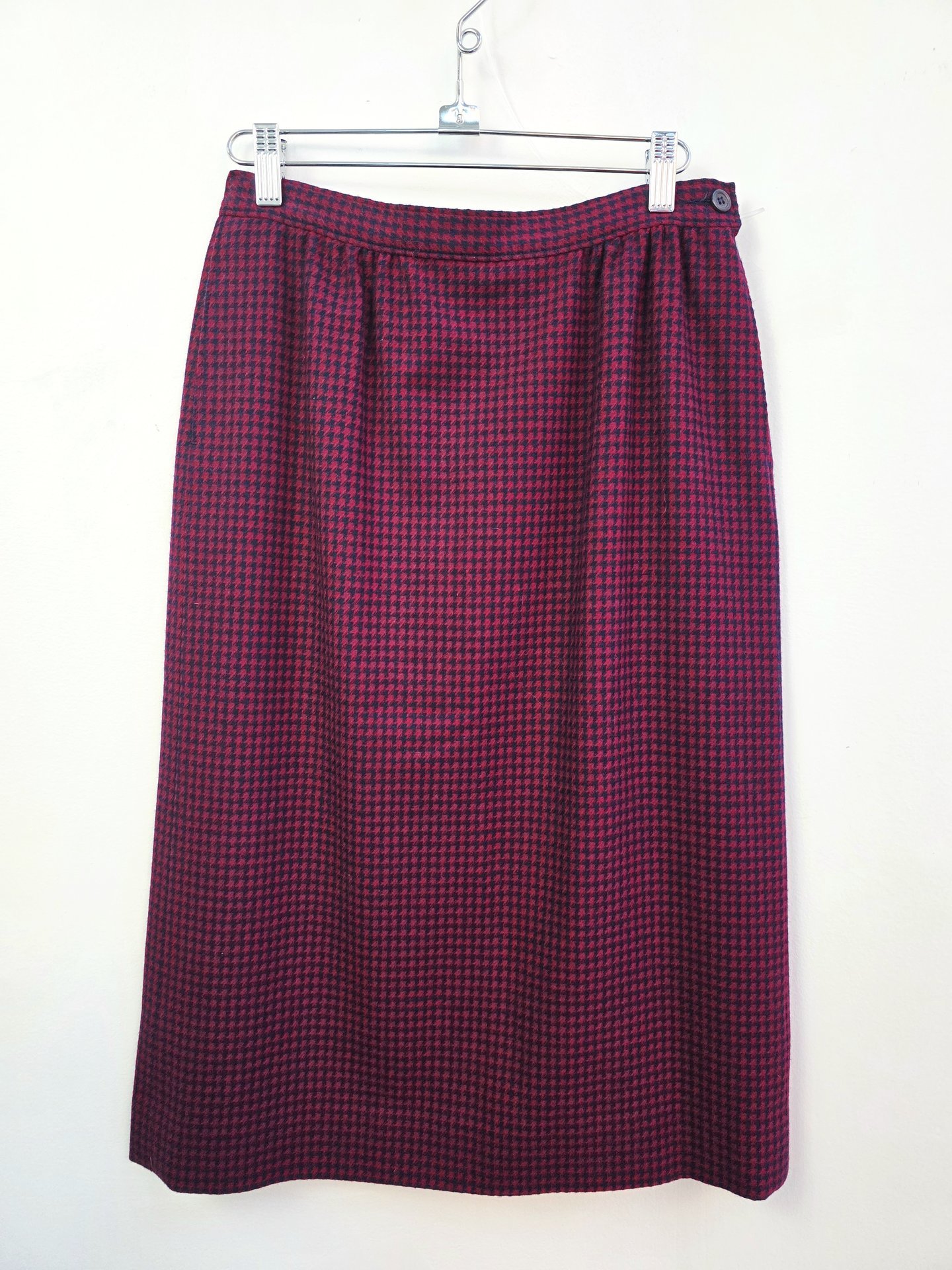 1980 Pendleton houndstooth wool pencil skirt, small