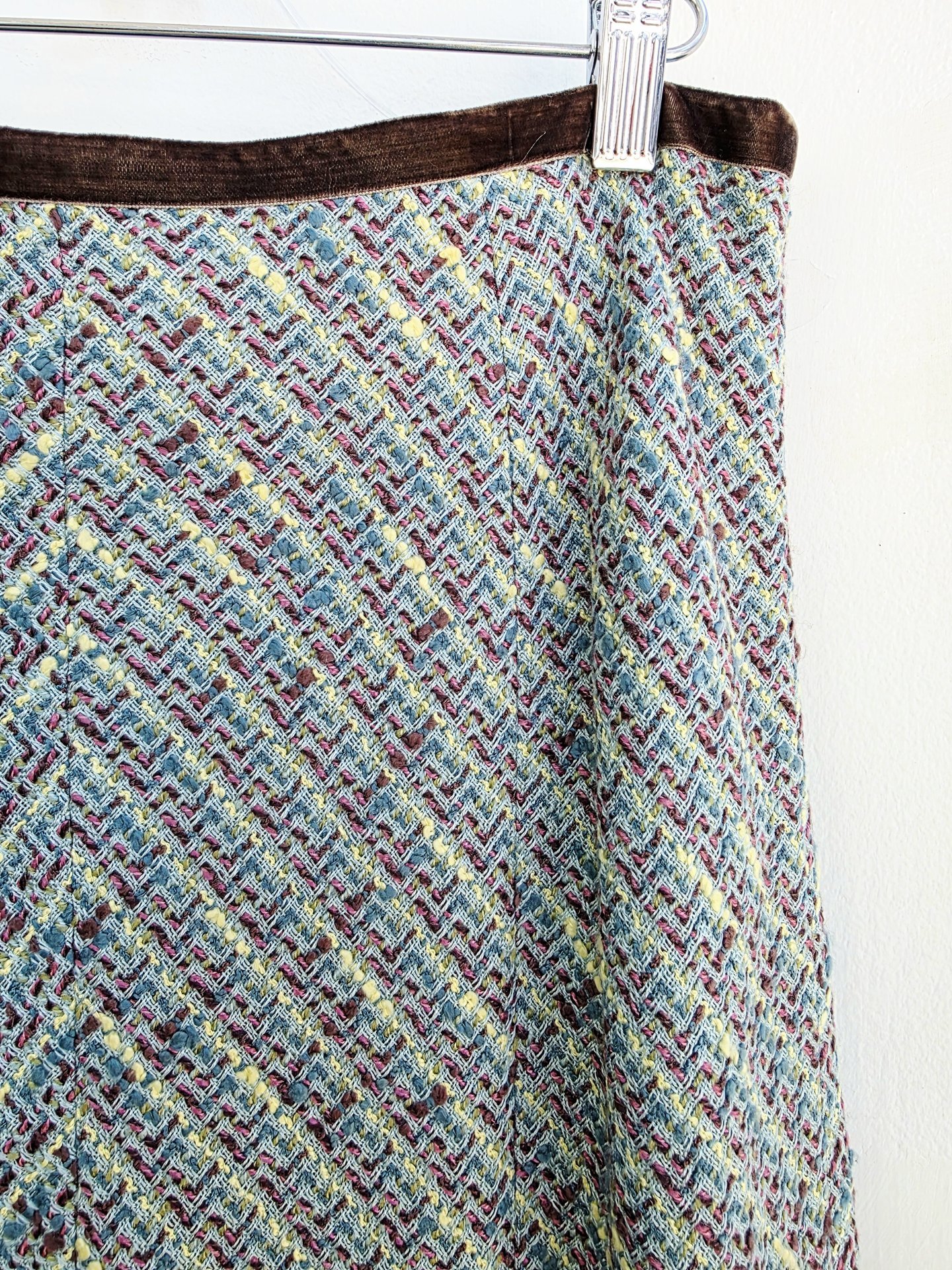 2000 light blue tweed pencil skirt, medium 8