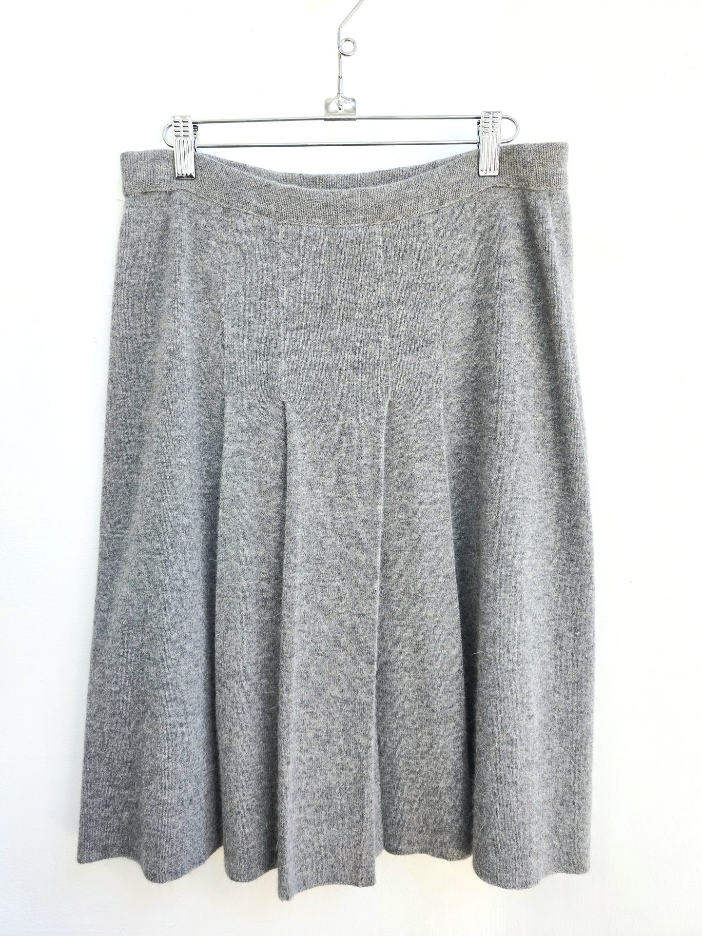1980 wool and angora pleated skirt, medium