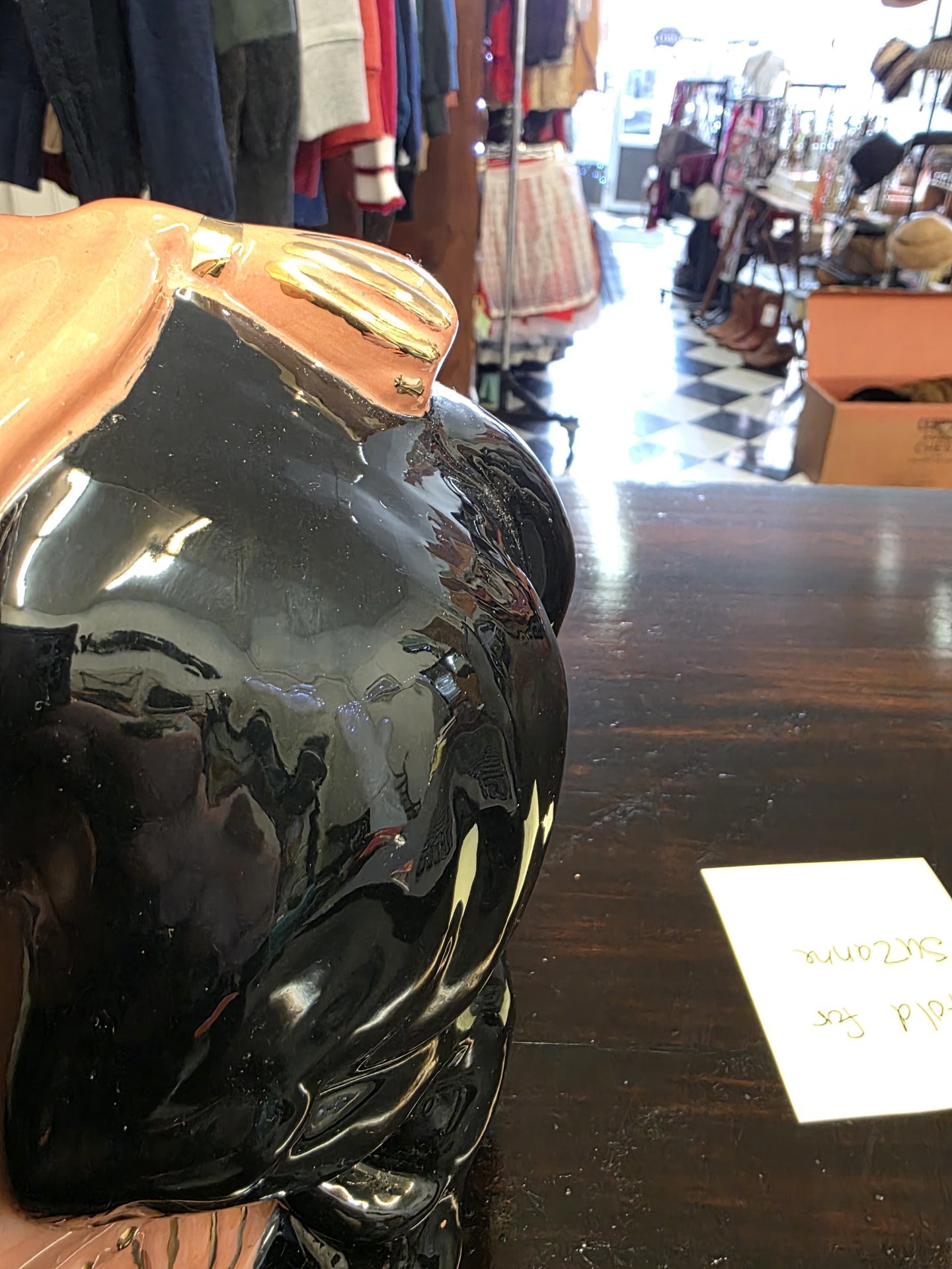 1970 ceramic dachshund foot stool - ON HOLD