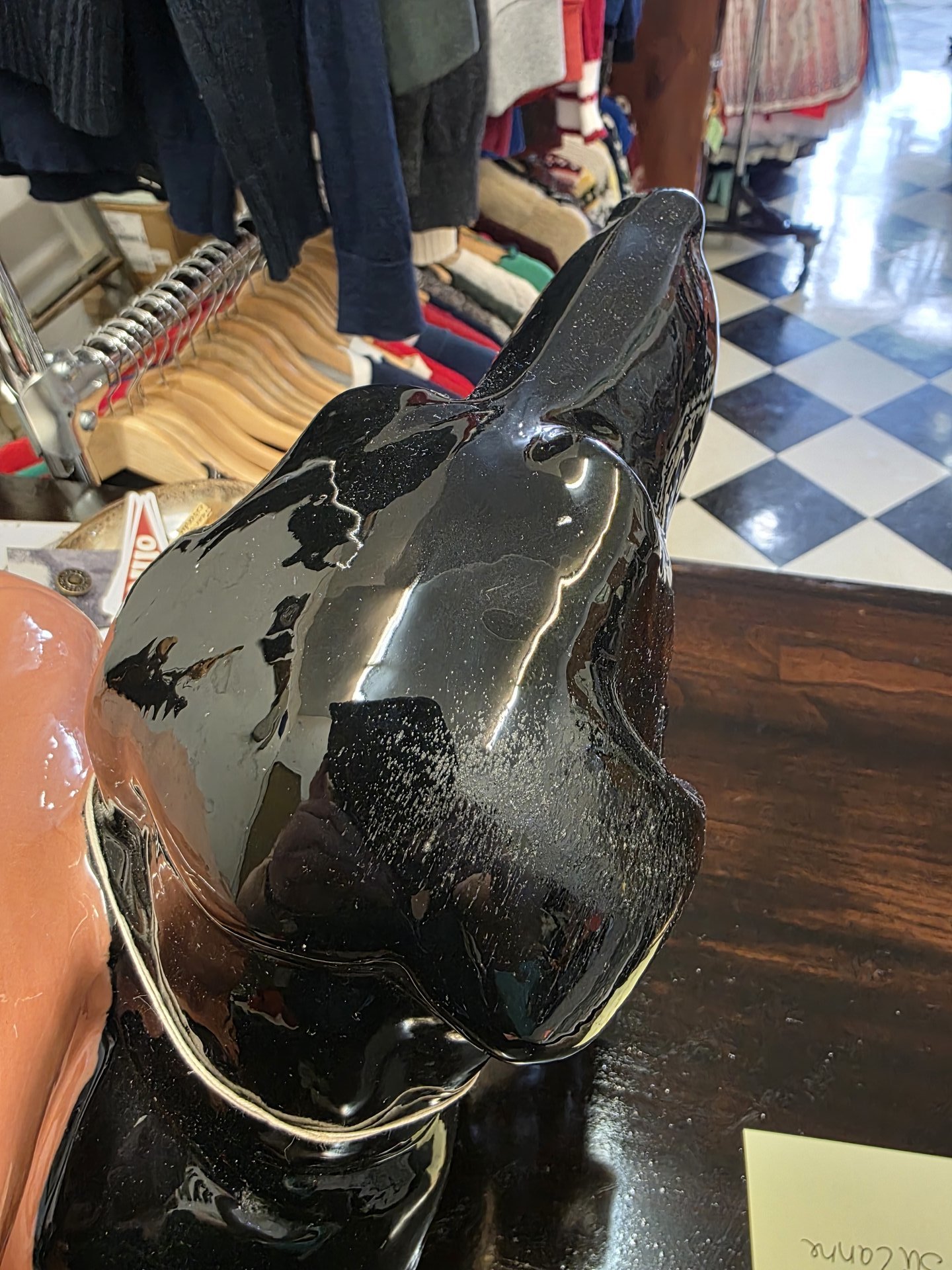 1970 ceramic dachshund foot stool - ON HOLD