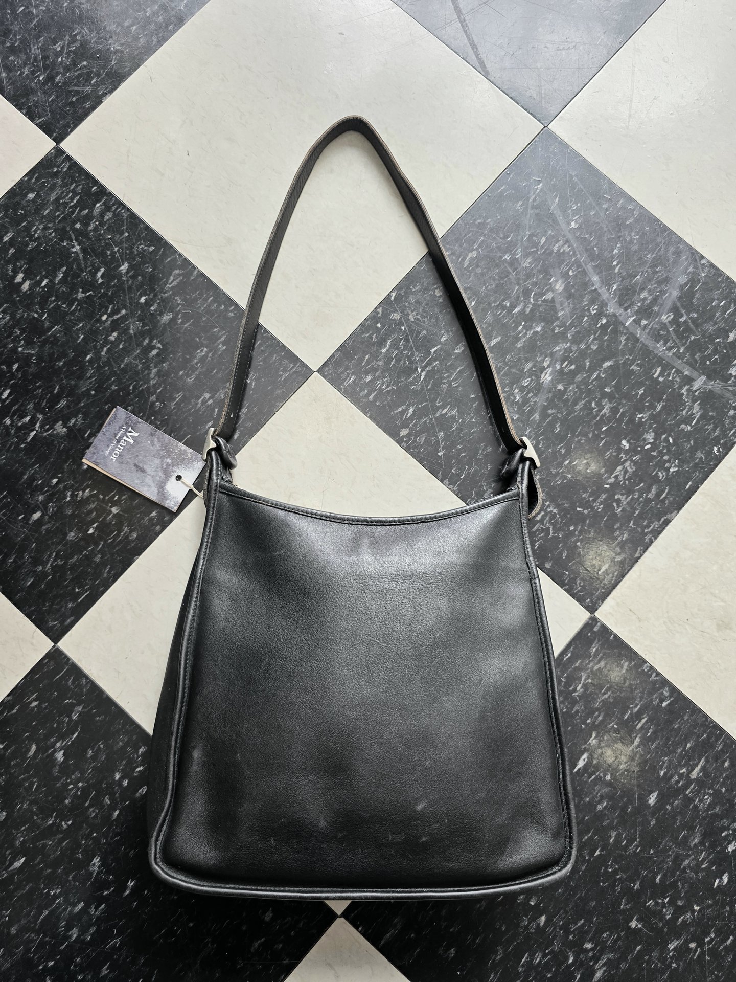 1999 COACH Andrea black leather shoulder bag
