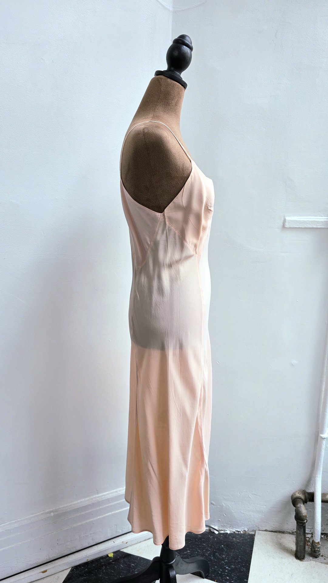 1940 Barbizon "Bryn Fair" pink slip dress, size small
