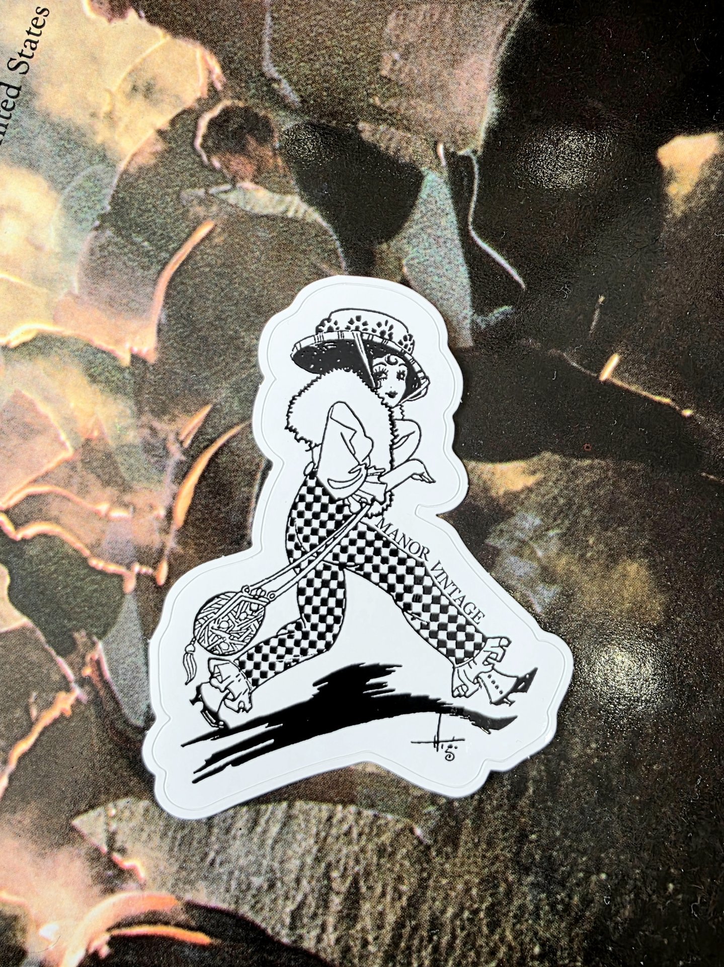 1917 Flapper with checkered pants sticker