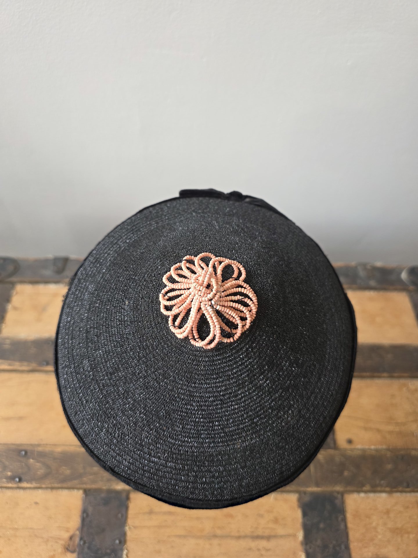 1940 black fascinator hat with netting