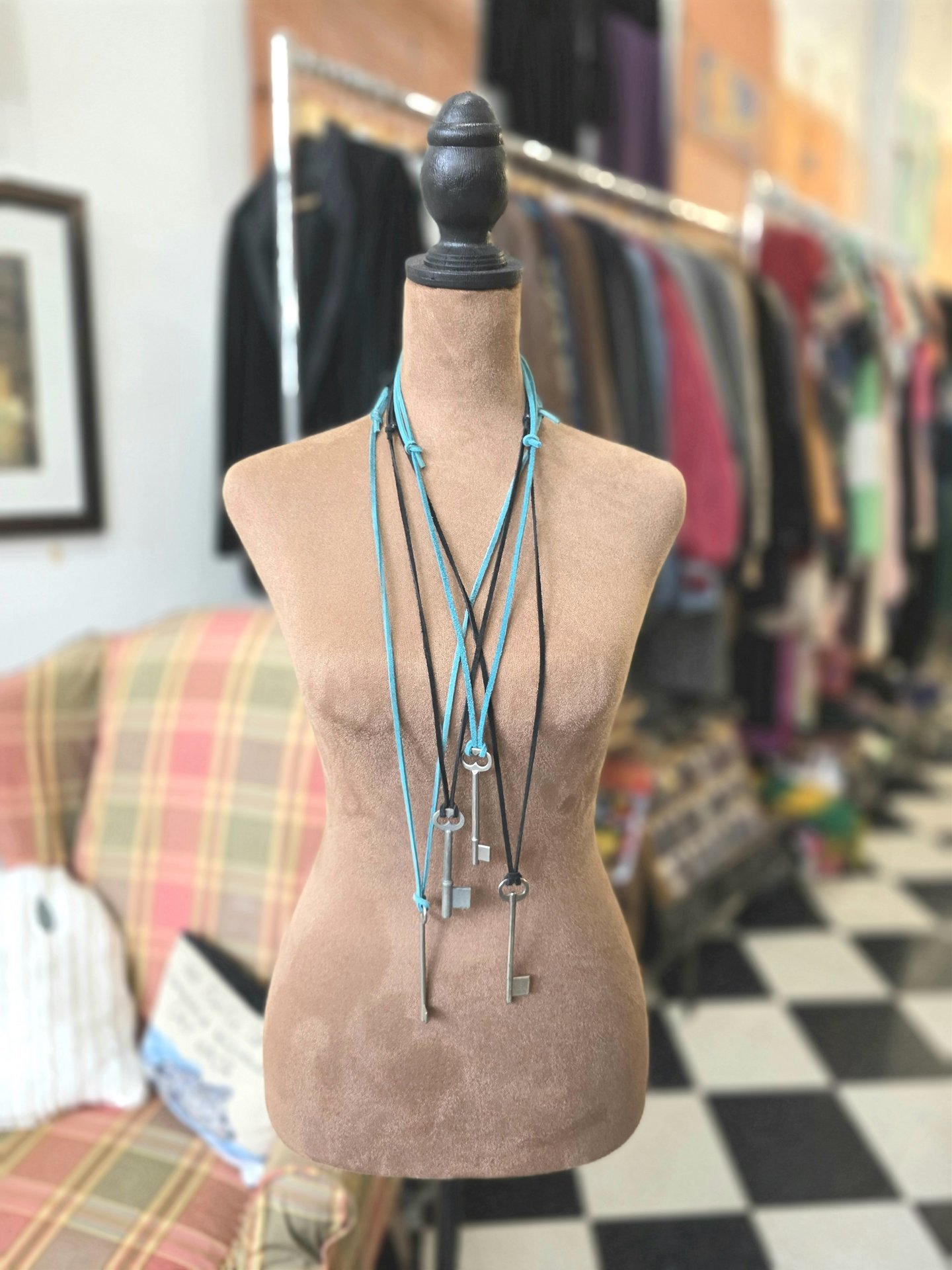 Antique key necklace