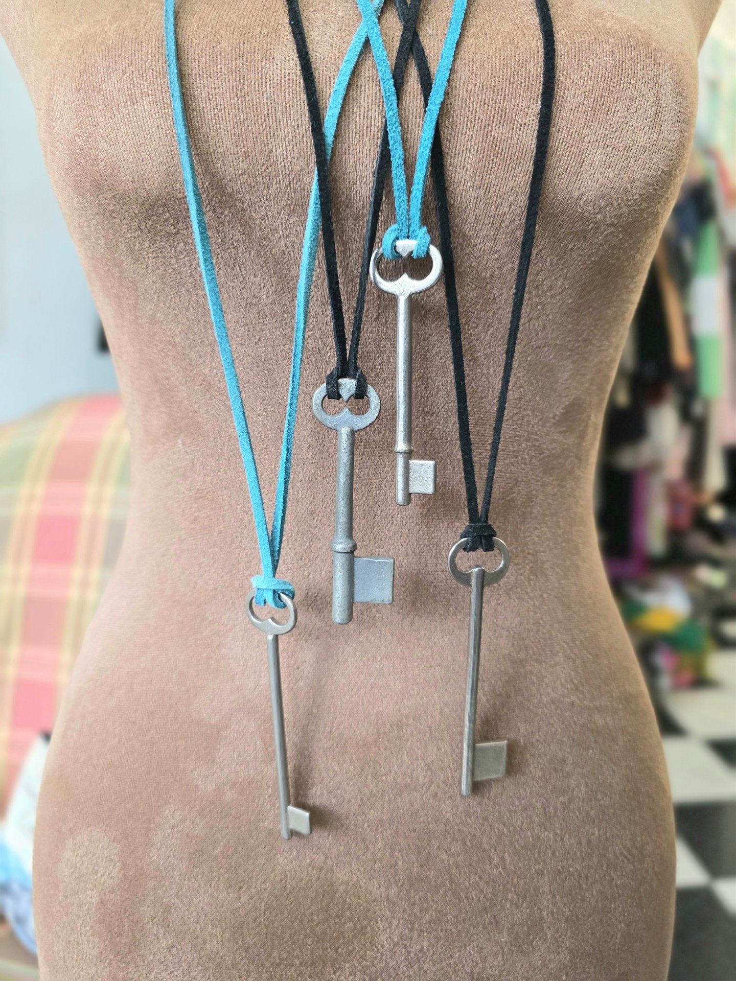 Antique key necklace