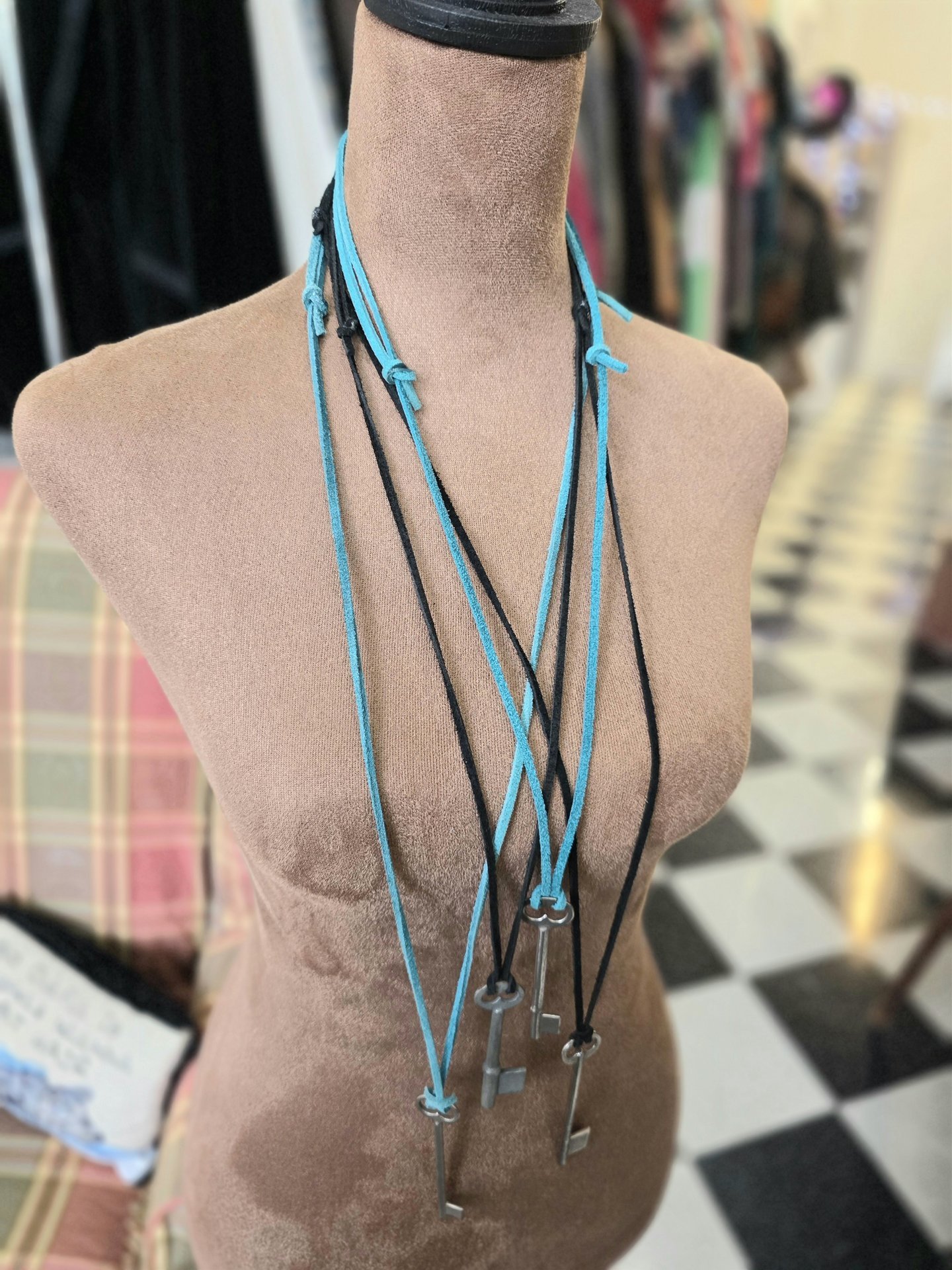 Antique key necklace