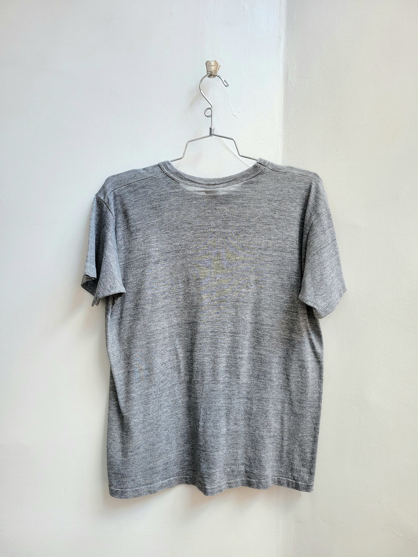 1970 Russell Athletic heathered grey tee shirt, size medium large