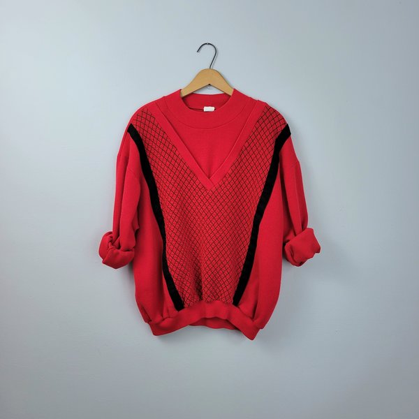 80's red sweatshirt, XL