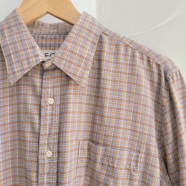 1980 grunge plaid button up shirt, size large