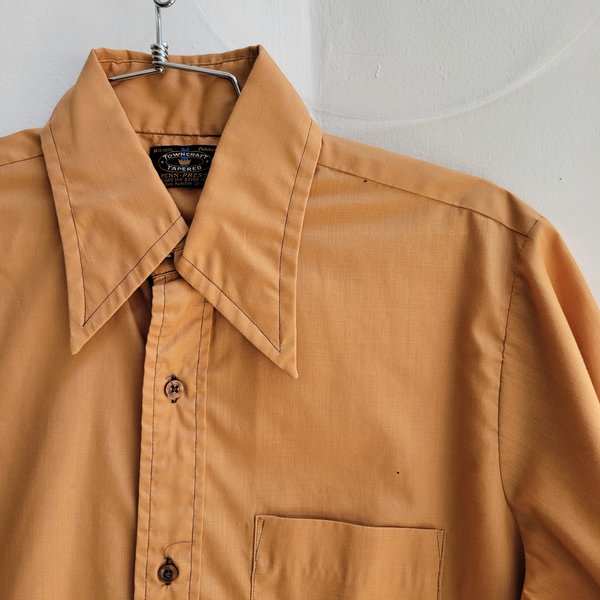 1970 Towncraft brown button up shirt, medium