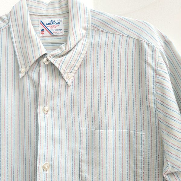 1970 All American striped button up oxford shirt, medium