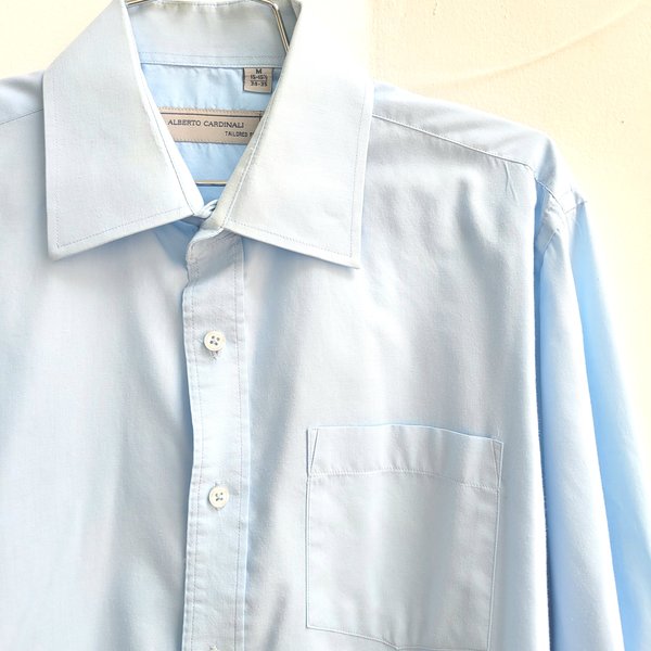 1990 Alberto Cardinali blue button up shirt, medium