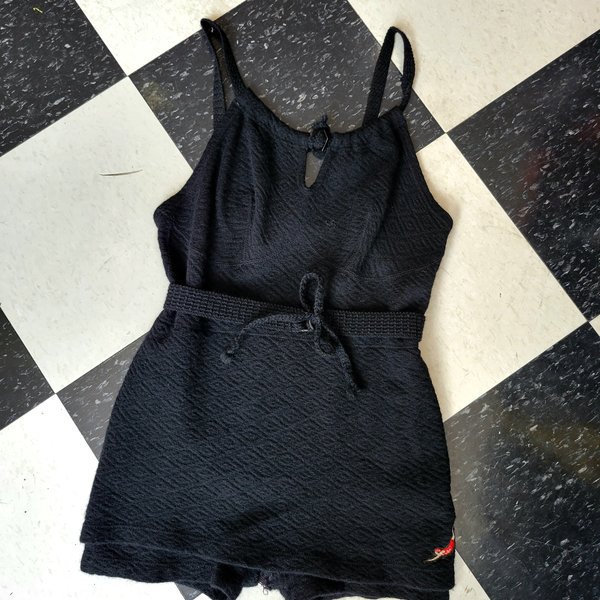 1930 Jantzen black wool swim suit, 40 / large