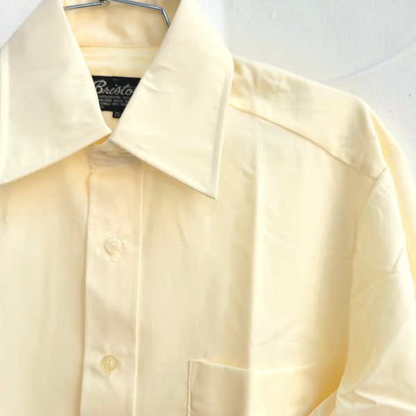 1970 Bristol yellow button up shirt, medium