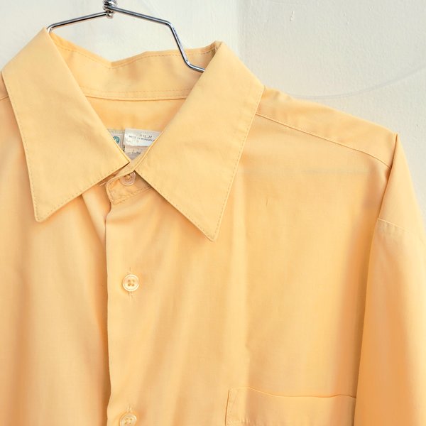 1980 Haband orange button up shirt, large