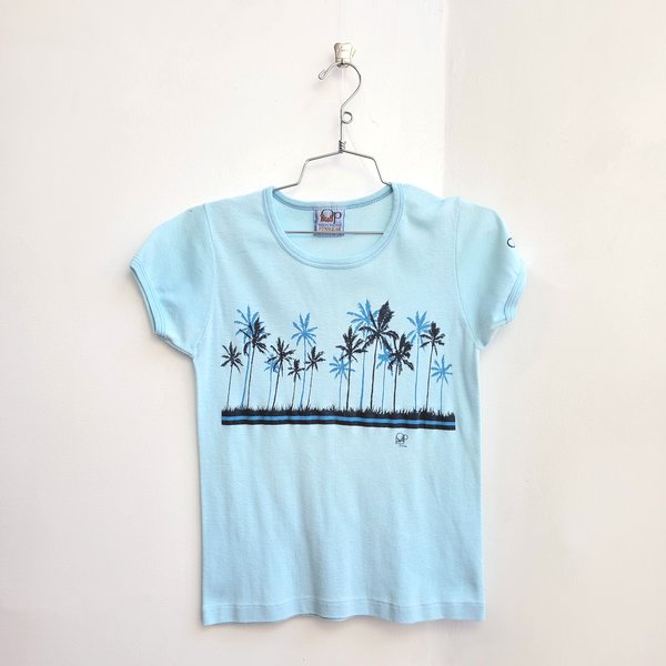 1980 Ocean Pacific blue baby tee, size small