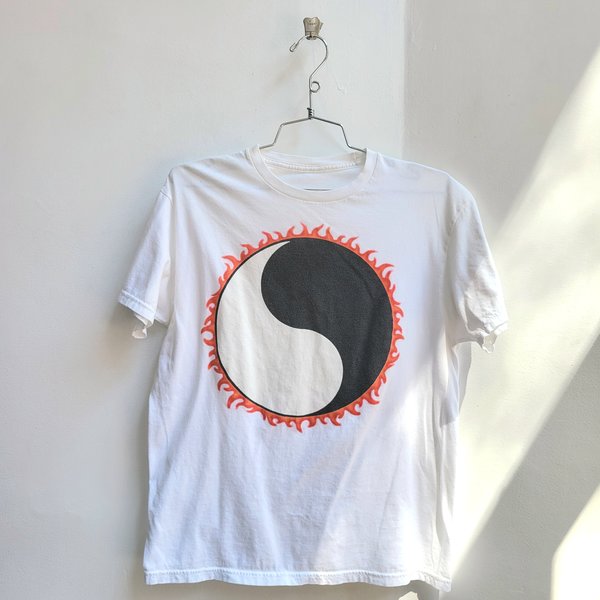 1990 Ying Yang white tee shirt, size medium