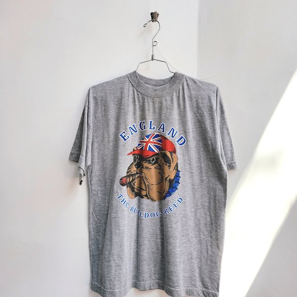 1980 England The Bulldog Breed grey tee, size medium