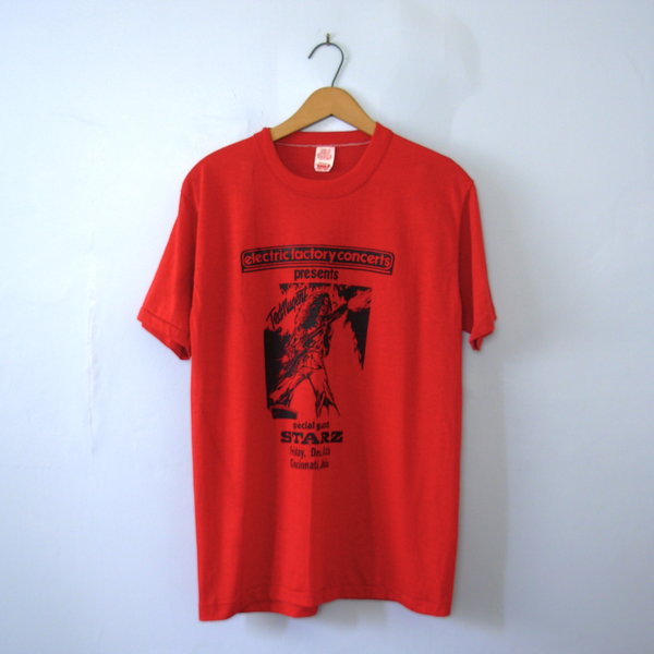 Vintage 70's rare Ted Nugent shirt Cincinnati Ohio concert band tee, size large