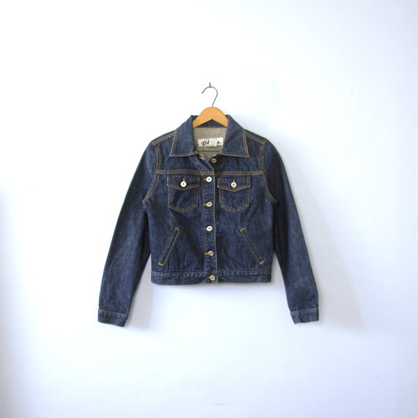 Vintage 90's dark denim jacket, Express jean jacket, women's size small