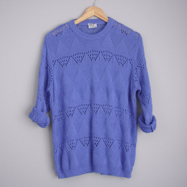 80's light blue sweater, women's size large
