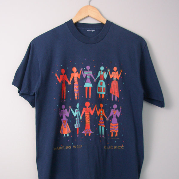 80's Quebec Dancing Women tee shirt, size medium
