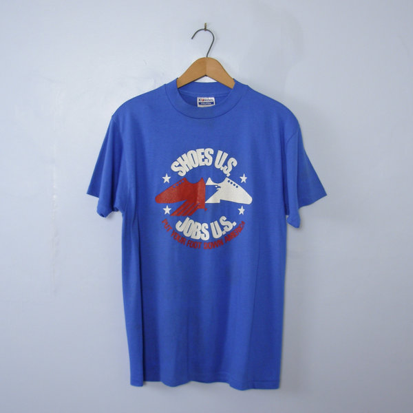 Vintage 80's USA jobs graphic tee shirt, men's size large