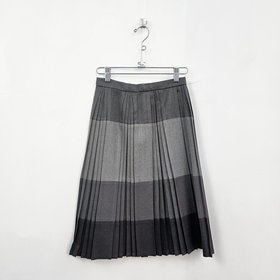 1970 grey pleated skirt, xs