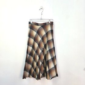 1970 Casual Corner plaid wool pleated skirt, small