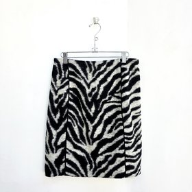 2000 wool zebra mini skirt, medium 8