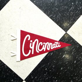 Small Cincinnati pennant banner