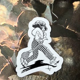 1917 Flapper with checkered pants sticker