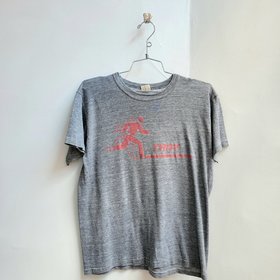 1970 Russell Athletic heathered grey tee shirt, size medium large